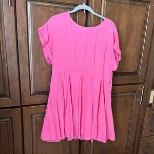 Entro Pink Pleated Boxy Tunic